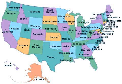 List of States in USA (United States of America)